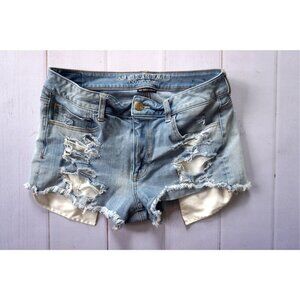 American Eagle 360 Super Stretch Hi-Rise Shortie Denim Shorts - Size 12